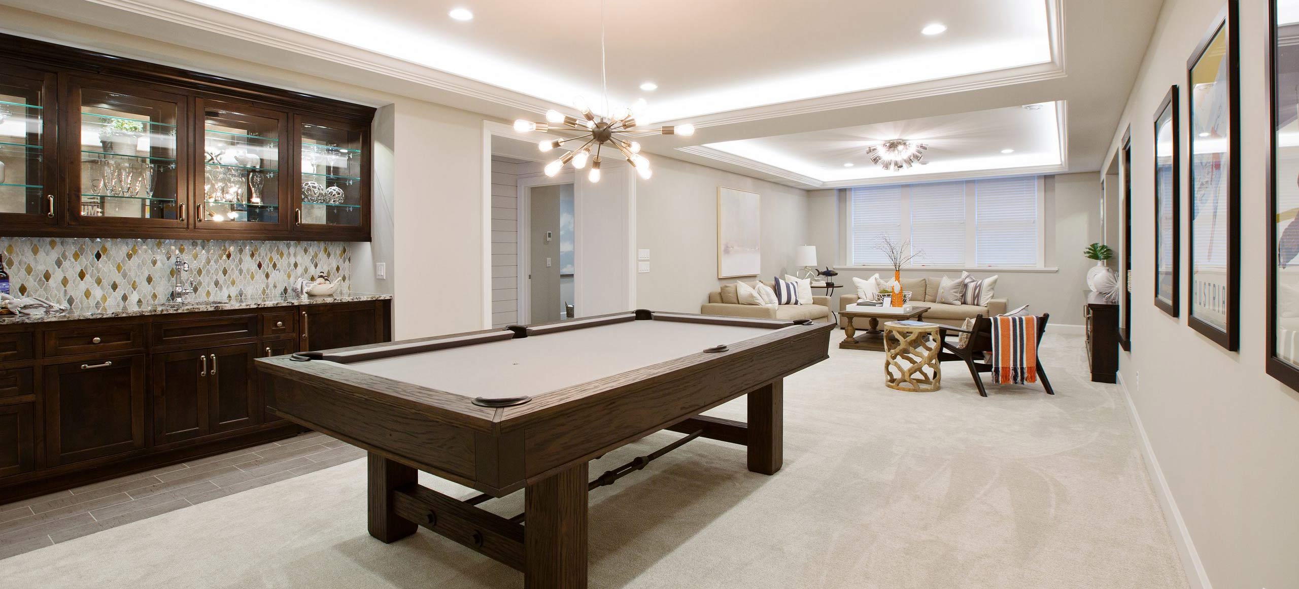Basement convsersion into a games room